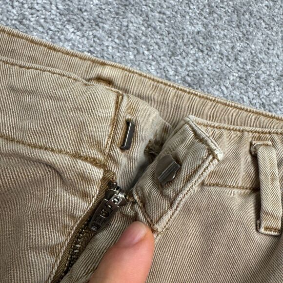 GAP Khaki Cargo Mojave Wide Leg Pants Womens 12 Brown High Rise Garment Dyed - Picture 4 of 16